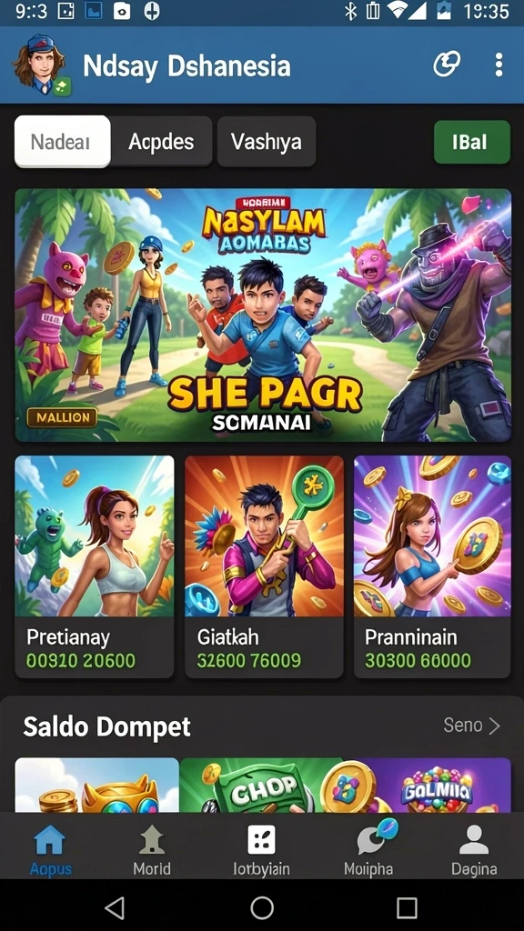 Tampilan permainan yang penuh warna dan efek suara yang memukau.