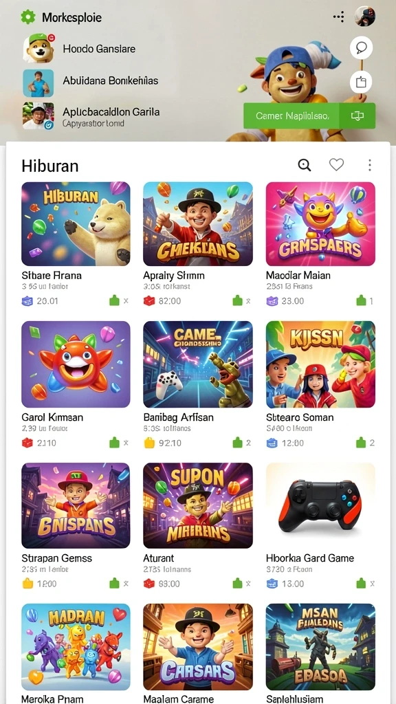 Tampilan menu yang user-friendly dan mudah dinavigasi.