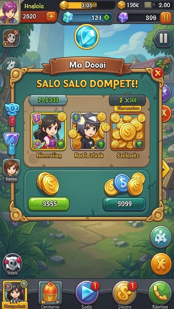 Screenshot memperlihatkan hasil akhir level yang memuaskan.