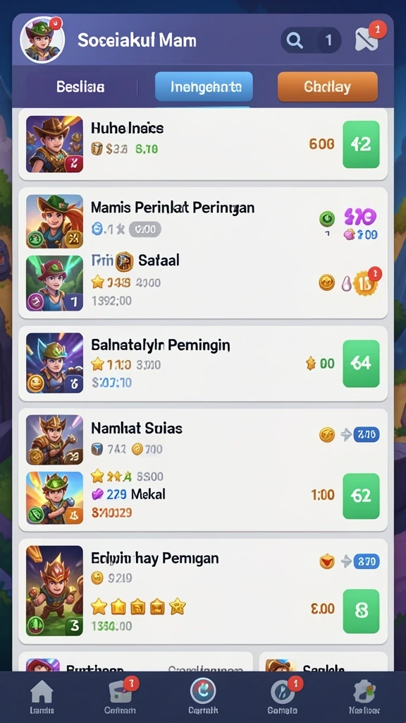 Level yang menantang dan penuh rintangan seru.