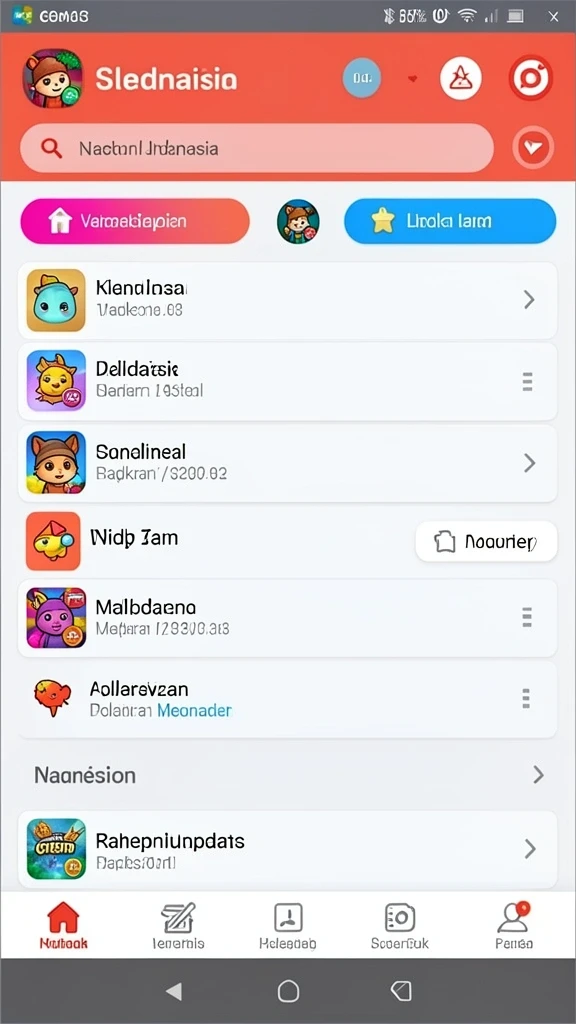 Tampilan awal permainan yang menarik dan intuitif.