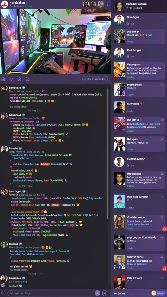 Screenshot menunjukkan fitur komunitas untuk berinteraksi dengan pemain lain.